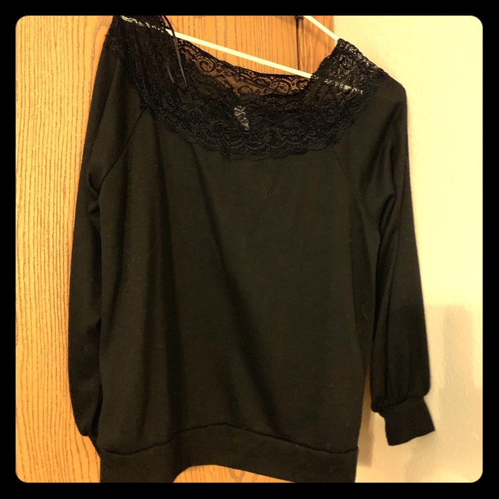 Black lace top